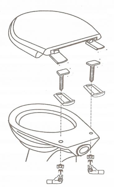Схема устройства крышки для унитаза